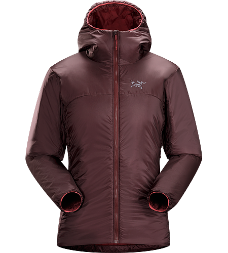 Nuclei Hoody Women's Trim fitting, lightweight, compressible Coreloft™ insulated belay jacket delivering exceptional warmth for very little weight.