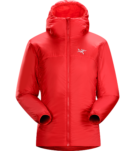 Nuclei Hoody Women's Trim fitting, lightweight, compressible Coreloft™ insulated belay jacket delivering exceptional warmth for very little weight.