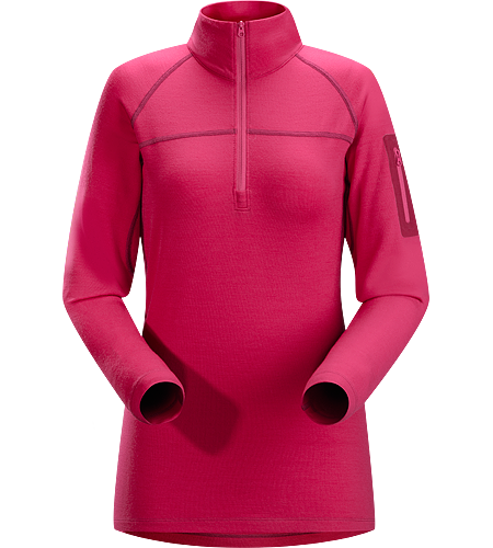 Rho LTW Zip Neck Women's Redesigned with new styling and a longer length. MAPP Merino wool base layer jersey.