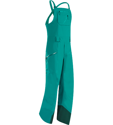 Sabre Pantalon Salopette Homme Pantalon salopette GORE-TEX®, imperméable, légèrement isolant doté d'une coupe ample avec de larges poches cargo. Conçu pour les utilisations prolongées pendant les longues journées dans la neige profonde.