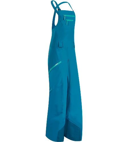 Sentinel Full Bib Pant Women's Waterproof, lightly insulated, relaxed fit bit pant with large cargo pockets for plenty of storage. Intended for extended use on long, deep snow days