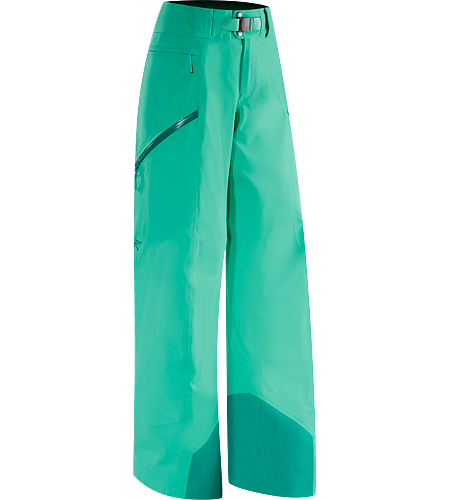 Sentinel Pant Women's Waterproof, women-specific GORE-TEX® pants, designed for riders/skiers, featuring a Slide n' Loc™ snap system that attaches pants to a jacket