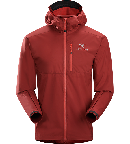 Squamish Hoody Men's Super lightweight, durable and compressible hooded jacket; Ideal as a wind resistant layer for warm weather activities