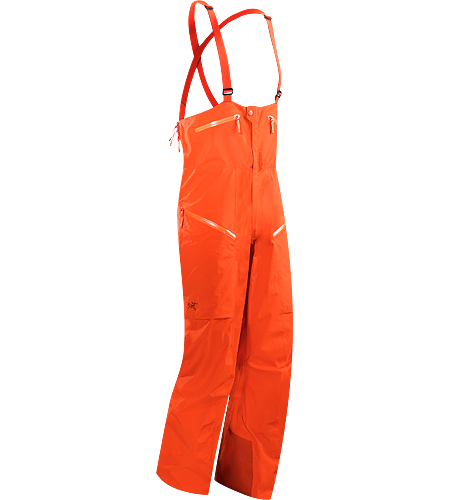 Stinger Bib Men's Durable and waterproof bib pant, patterned for gender specific articulation, and designed a higher bib, large volume thigh pockets, and an enhanced fit.