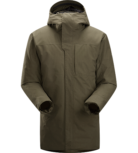 Therme Parka Men's A masterpiece of urban style combining fully waterproof and windproof/breathable GORE-TEX® fabric with premium goose down and synthetic insulations.