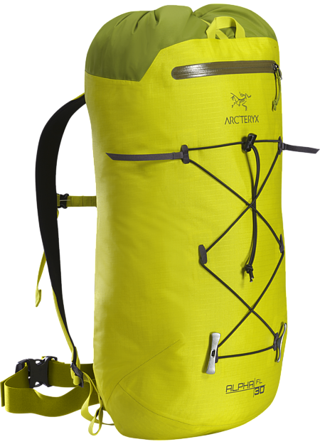 Alpha FL 30 Backpack Ultra light, durable, highly weather resistant climbing pack designed for fast and light alpine, ice and rock routes. Alpha Series: Climbing and alpine focused systems | FL: Fast and Light.