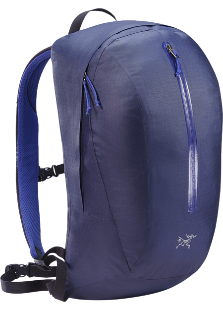 Astri 19 Backpack Weather resistant AC² daypack with taped seams; zippered front pocket; internal strap for documents or 13” laptop; padded back panel and removable waistbelt