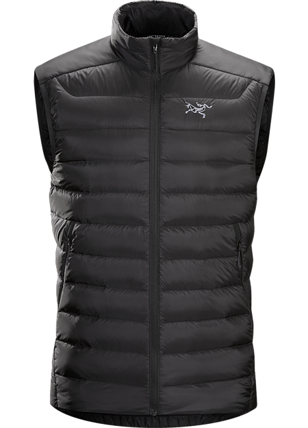 Cerium LT Vest Men's Streamlined, lightweight, vest filled with 850 white goose down. This backcountry specialist vest is intended as a mid layer or standalone piece in cool, dry conditions. Down Series: Down insulated garments | LT: Lightweight.