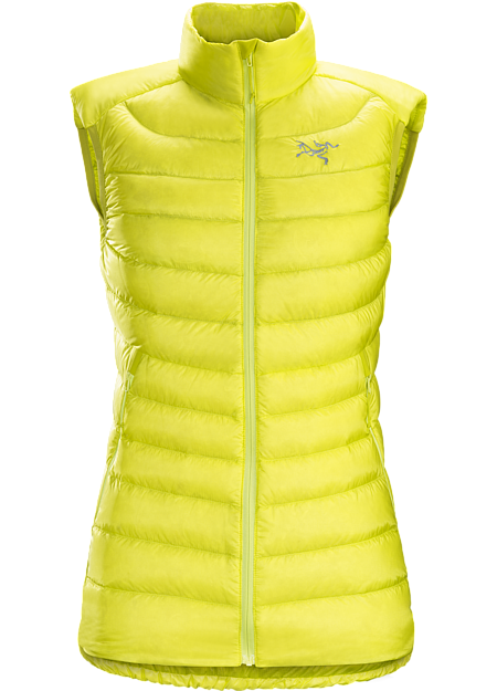Cerium LT Vest Women's Streamlined, lightweight, vest filled with 850 white goose down. This backcountry specialist is intended as a mid layer or standalone piece in cool, dry conditions. Down Series: Down insulated garments | LT: Lightweight.