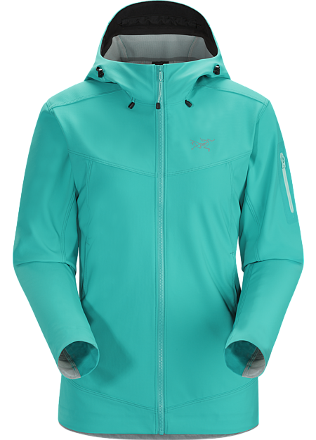 Epsilon LT Veste à Capuche Femme Veste à capuche de couche intermédiaire, légèrement chaude, dotée d’une perméabilité efficace à l’air et d’une surface durable en softshell. Séries Epsilon : Couche intermédiaire en polaire résistante à l'abrasion | LT : Léger.