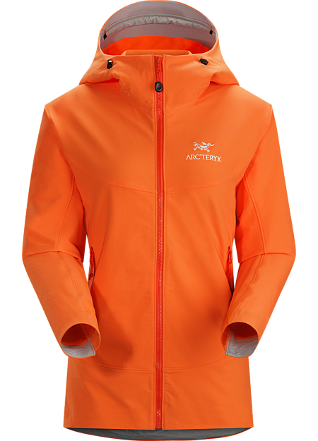 Gamma LT Hoody Women's Light, durable, versatile women’s softshell hoody offering wind and weather protection, air permeable comfort and freedom of movement. Gamma Series: Softshell outerwear with stretch | LT: Lightweight.