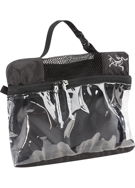 Index Dopp Kit Three compartment, compact travel bag for toiletries. A clear paneled main compartment speeds passage through airport security and is sized for 100mL (3.4 oz.) travel containers.