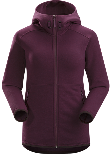 Maeven Sweat à capuche Femme Veste à capuche légère et discrète, fabriquée en Polartec® Power Stretch® Pro elle vous garde au chaud et évacue l'humidité de manière efficace lors des journées intenses en montagne.