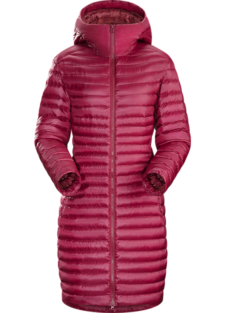 Nuri Coat Women's Lightweight hooded down coat with a distinct urban style. Improved fit and silhouette for Fall 2016.