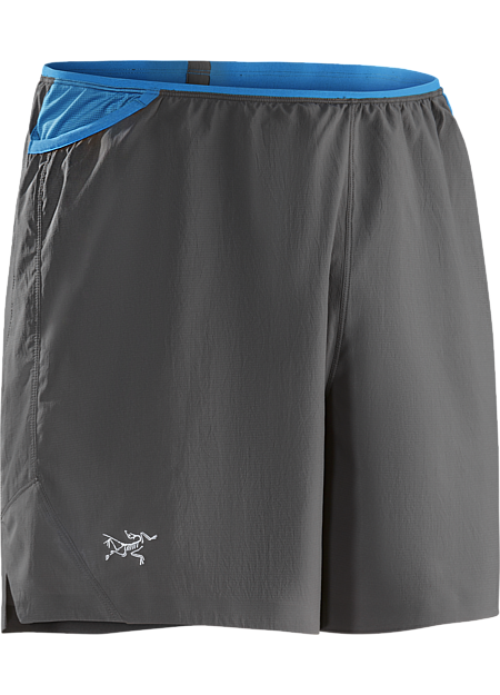 Soleus Short Men's Lightweight performance stretch short for high output training features a built in brief, integrated ventilation and multiple pockets on waist belt.