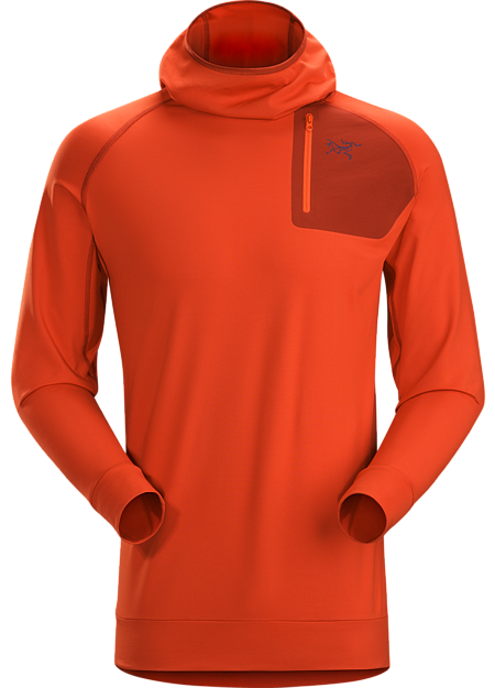 Stryka Hoody Men's A trim fitted, cold weather base layer with a balaclava style hood.