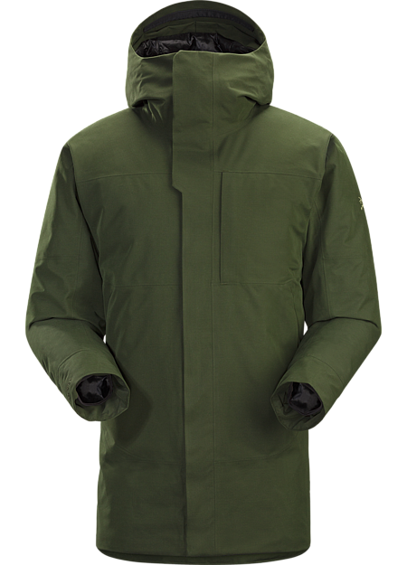 Therme Parka Men's A masterpiece of urban style combining fully waterproof and windproof/breathable GORE-TEX® fabric with premium goose down and synthetic insulations.
