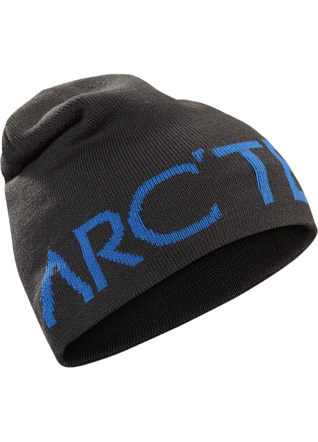 Word Head Long Toque Toque longue et réversible en mélange de laine avec le mot Arc'teryx d'un côté et une couleur unie de l'autre.