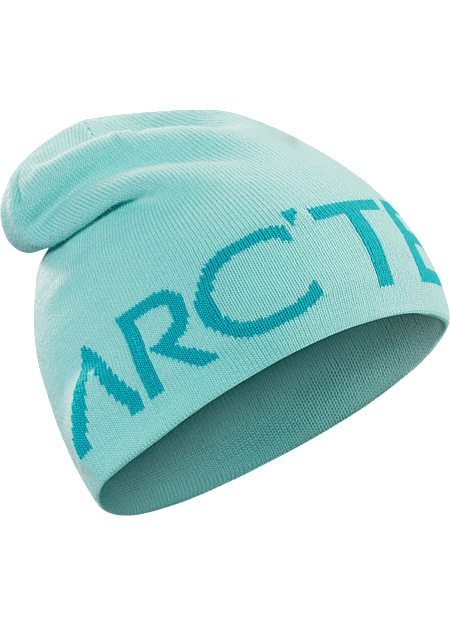 Word Head Long Toque Toque longue et réversible en mélange de laine avec le mot Arc'teryx d'un côté et une couleur unie de l'autre.