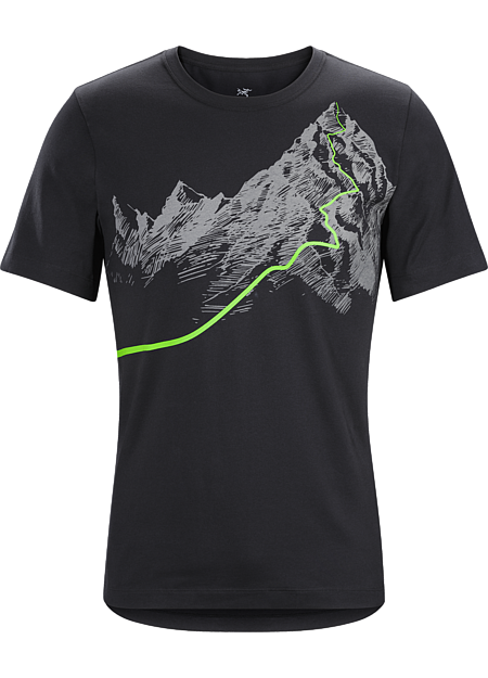 Afterglo Heavyweight T-Shirt Men's T-shirt with a night ascent graphic made with organically grown cotton.