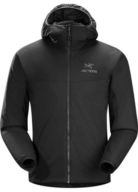 Atom LT Hoody Men's Insulated, mid-layer hoody with wind and moisture resistant outer shell; Ideal as a layering piece for cold weather activities. Atom Series: Synthetic insulated mid layers | LT: Lightweight.