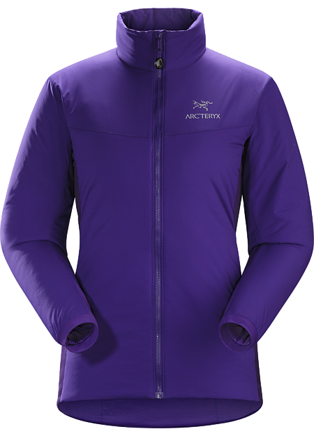 Atom LT Jacket Women's Insulated, mid-layer jacket with wind and moisture resistant outer face fabric; ideal as a layering piece for cold weather activities. Atom Series: Synthetic insulated mid layers | LT: Lightweight.