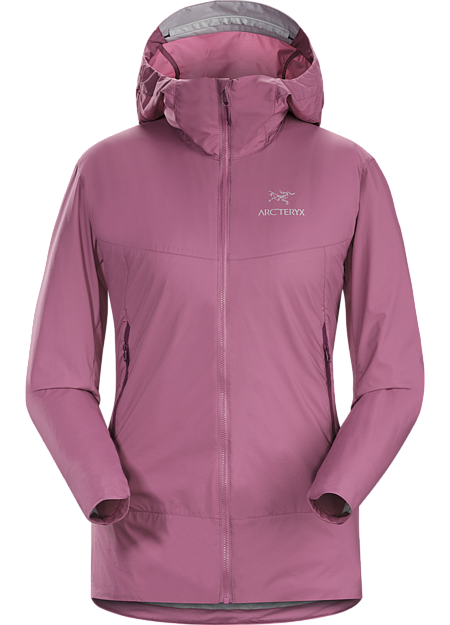 Atom SL Hoody Women's Lightly insulated Coreloft™ Compact hooded jacket with air permeable side panels. Atom Series: Synthetic insulated mid layers | SL: Super light.
