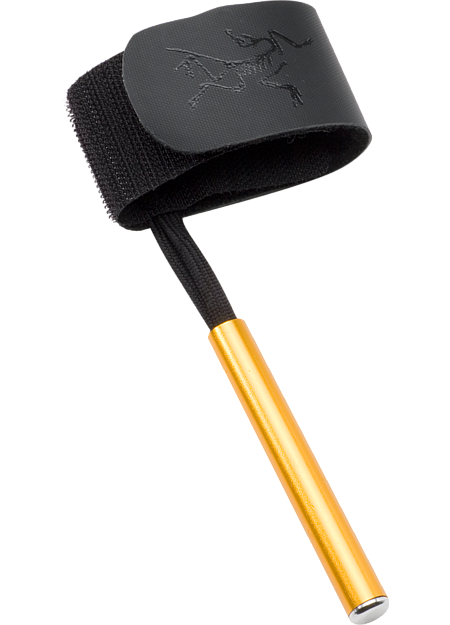 Axe Keeper with Dongle Quick release Velcro® strap with metal attachment device for attaching ice axes
