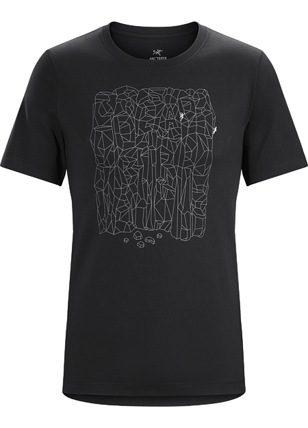 Block T-Shirt Men's T-shirt with a climbing graphic made with organically grown cotton.