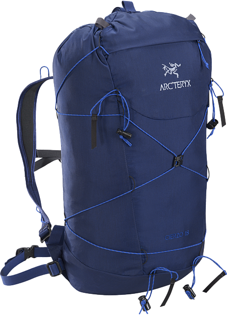 Cierzo 18 Backpack Superlight 18L summit pack for multi-pitch rock, alpine and ice climbing routes.