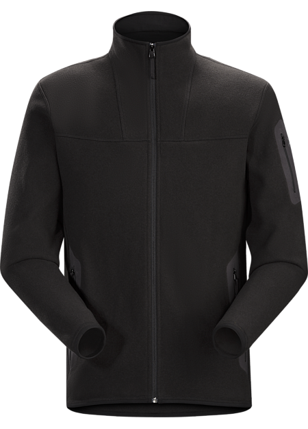 Covert Cardigan Men's Clean, casual lines and technical Alpenex™ fleece performance combine in a fleece jacket with wool sweater styling.