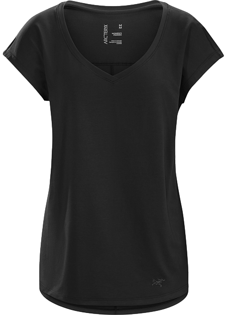 Emory Top SS Women's Casual V-neck in a cotton blend performance fabric.