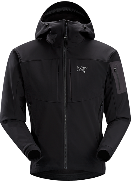 Gamma MX Hoody Men's Breathable, wind-resistant, lightly insulated hooded jacket constructed with Fortius 2.0 textile for increased comfort and mobility. Gamma Series: Softshell outerwear with stretch | MX: Mixed Weather.