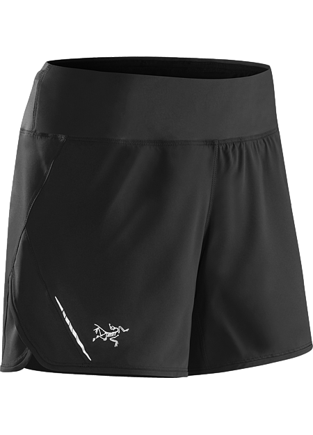 Lyra Short Women's Lightweight short with a built in liner, ¾ side split and wide stretch waistband. Designed for high output mountain training.