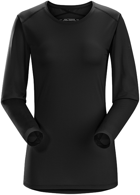 Phase SL Crew LS Women's Silkweight Phasic™ baselayer top for high output in cooler temperatures, Phase Series: Moisture wicking base layer | SL: Superlight.