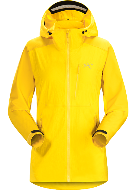 Psiphon FL Hoody Women's Women’s hooded softshell with a precision fit and hybrid construction. Purpose built for rock and alpine climbing.
