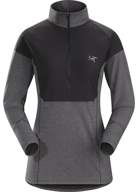 Taema Zip Neck Shirt LS Women's Zip-neck with light overlay for added weather protection.