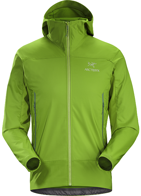 Tenquille Hoody Men's Lightweight, packable, wind resistant Kauss™ softshell hoody with air permeable, stretch side panels. Designed for hiking and trekking in windy, cool conditions.