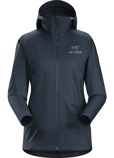 Tenquille Hoody Women's Women’s lightweight, packable, wind resistant Kauss™ softshell hoody with air permeable, stretch side panels. Excellent for hiking and trekking in windy, cool conditions.