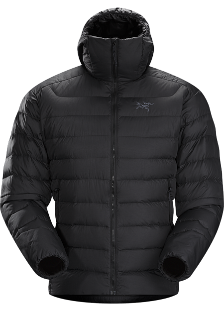 Thorium AR Hoody Men's Generalist down hoody made from durable face fabrics and 750 fill grey goose down. Functions as a warm mid layer or standalone piece for cool, dry conditions. Down Series: Down insulated garments | AR: All-Round.