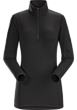 Phase AR Zip Neck LS Women's Black
