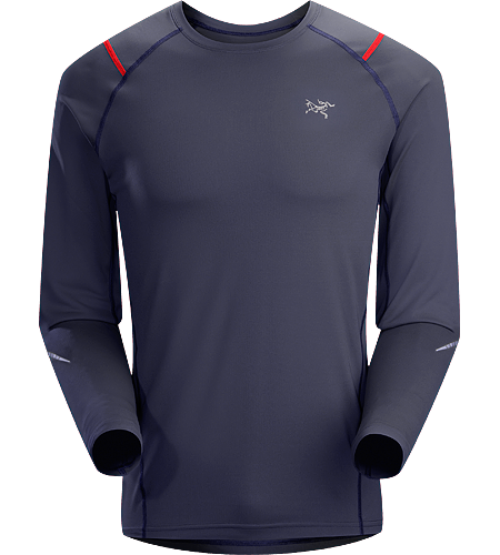 Accelerator LS Men's A lightweight, breathable, moisture-wicking, technical long-sleeve shirt constructed with a slightly heavier fabric and designed for running in cool conditions.