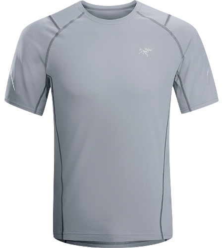 Accelerator SS Men's A lightweight, breathable, moisture-wicking, technical short-sleeve shirt constructed with a slightly heavier fabric and designed for running in cool conditions.