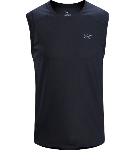 Actinium Sans Manches Homme Débardeur de jogging dans un textile en maille légère et très perméable à l'air, qui évacue l'humidité.