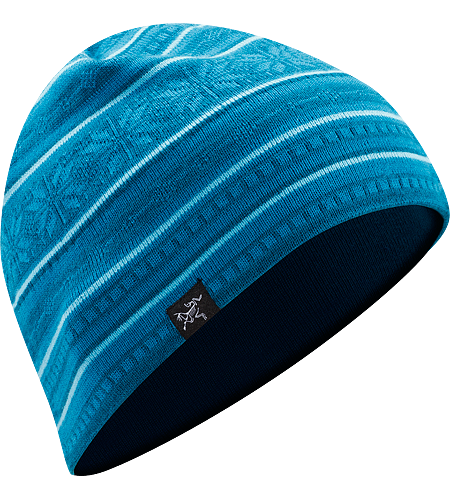 Angus Beanie Men's Merino wool/acrylic mix beanie with geometric patterning.