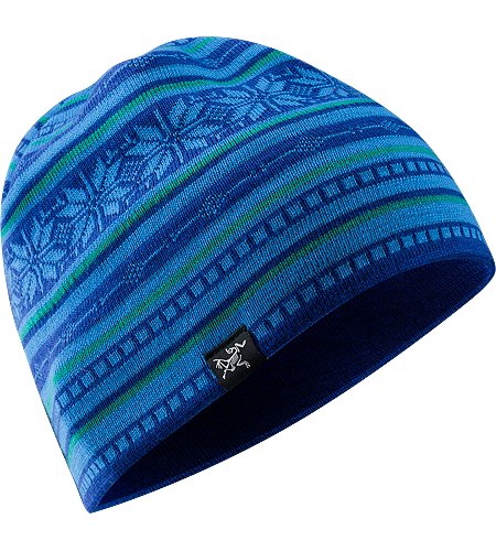 Angus Beanie Men's Merino wool/acrylic mix beanie with geometric patterning.