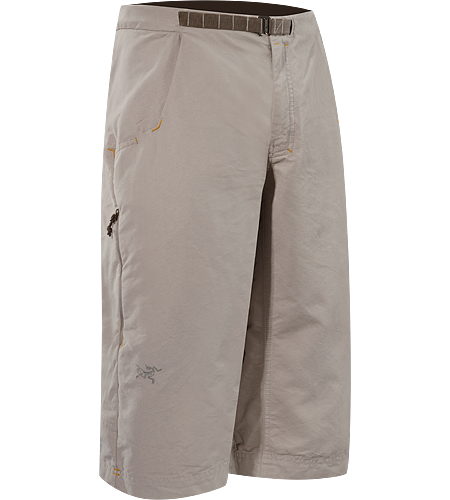Aristo Long Men's Durable, hard-wearing cotton/nylon canvas, below-the-knee shorts with integrated, adjustable belt