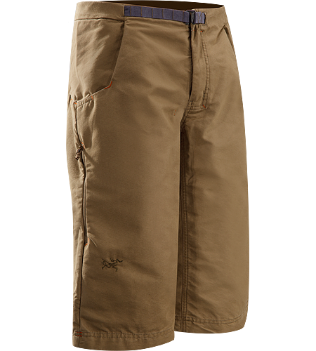 Aristo Long Men's Durable, hard-wearing cotton/nylon canvas, below-the-knee shorts with integrated, adjustable belt