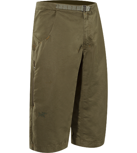 Aristo Long Men's Durable, hard-wearing cotton/nylon canvas, below-the-knee shorts with integrated, adjustable belt