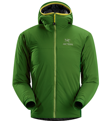 Atom LT Hoody Men's Insulated, mid-layer hoody with wind and moisture resistant outer shell; Ideal as a layering piece for cold weather activities.